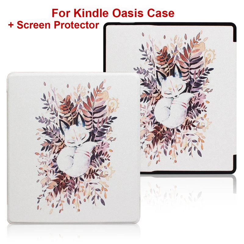 Premium PU Leather Book Cover with Screen Protector and Auto Sleep/Wake Function