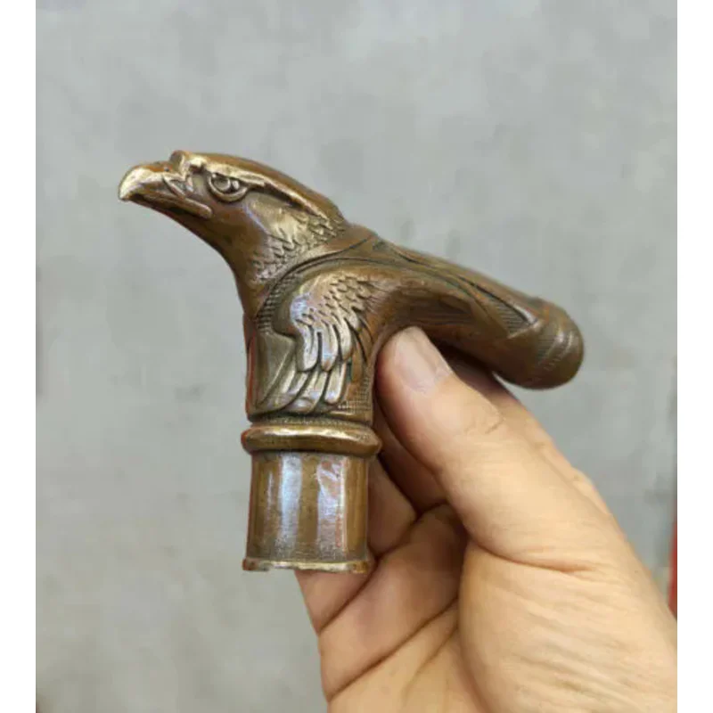 

Victorian Old Bronze Hand Carved Eagle statues Antique Cane Walking Stick Head