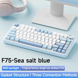 MATHEW TECH-Aula F75 Mechanical Keyboard 80 Key with Gasket Structure Full-key Three-mode Bluetooth E-sports for Gaming Office