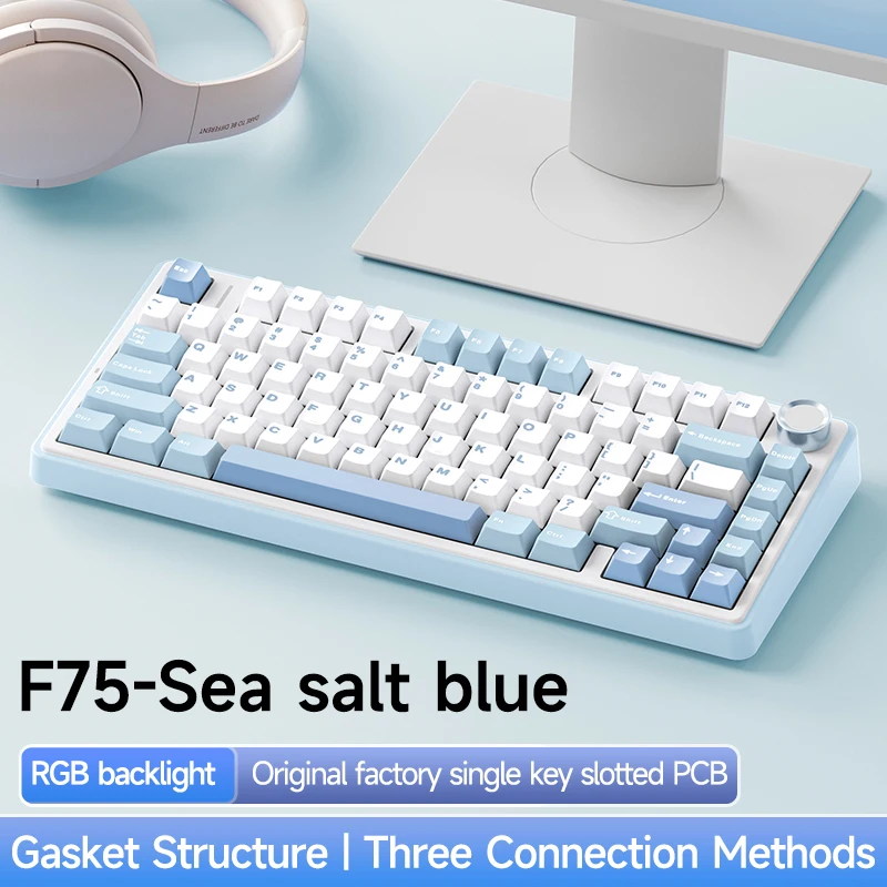 Mathew tech aula f75 mechanical keyboard 80 key with gasket structure