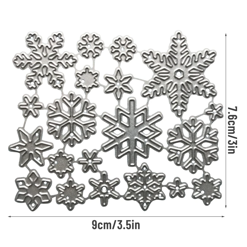 Winter Snowflakes Metal Cutting Dies Stencil DIY Scrapbooking Album Paper Card Template Mold Embossing Craft Decoration 270F