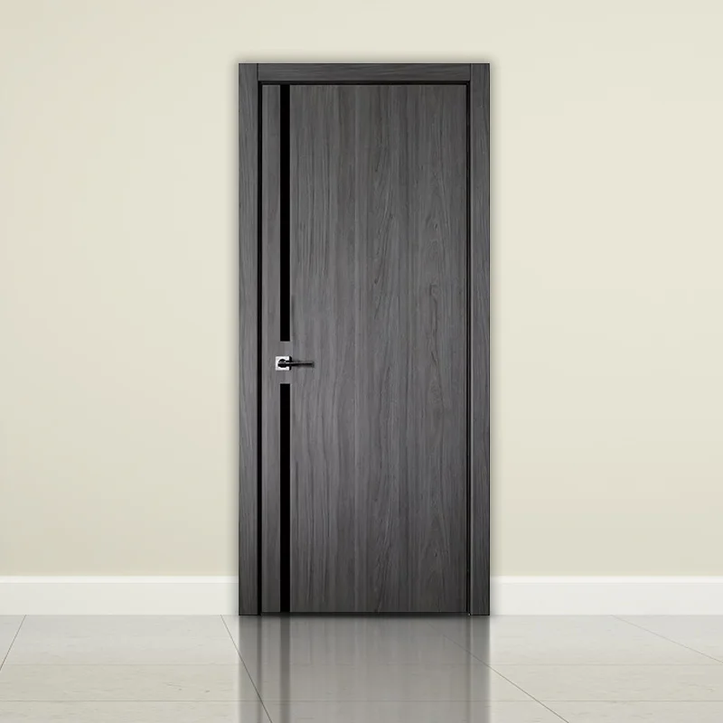 Residential Fashionable Cleanable undeformed oak Noise preventive Eco-Friendly WPC slab sound proof interior Composite wood door 3