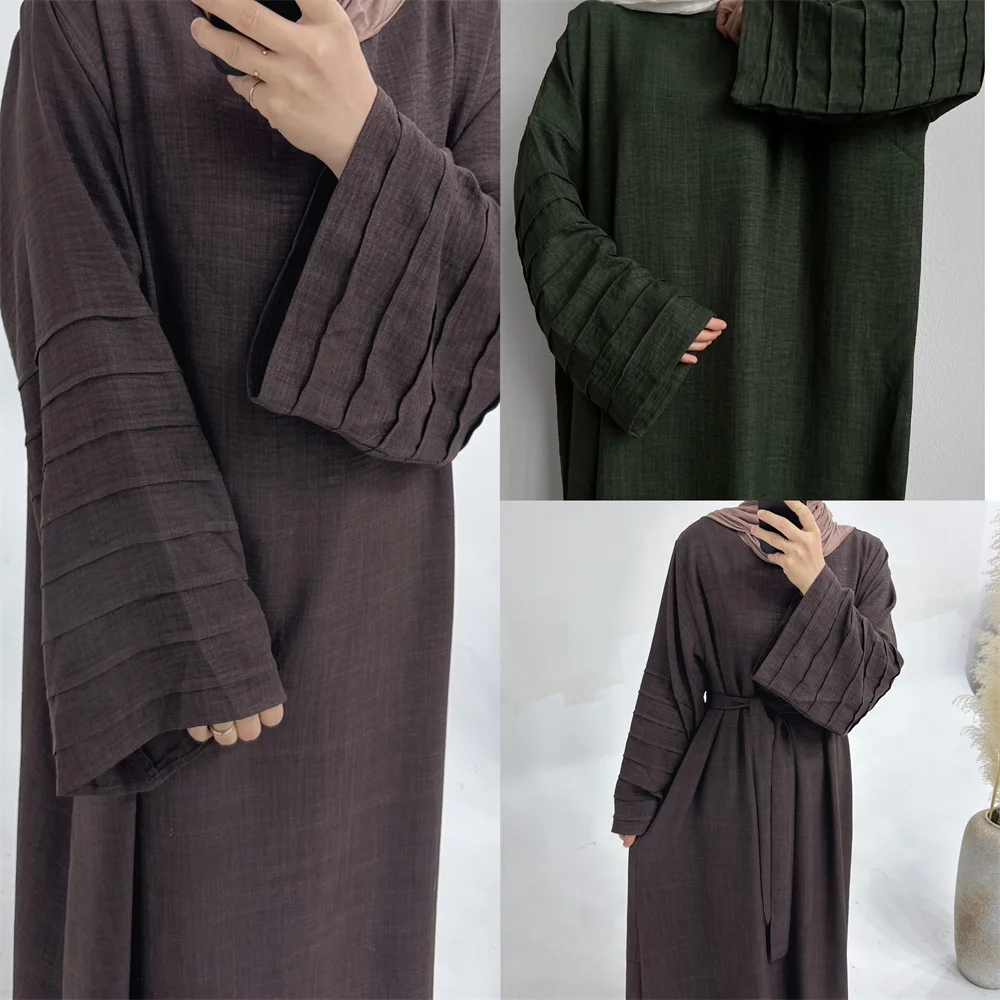 

Eid Mubarak Abaya Muslim Women Casual Long Maxi Dress Turkey Dubai Arabic Robe Islam Kaftan Femme Jalabiya Caftan Clothing Gown