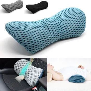 Coussin à mémoire de forme respirant, accessoires d'intérieur, oreiller de couchage pour lit, siège de voiture, oreiller de taille, soutien lombaire, coussin en mousse pour voiture 1