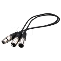 50cm XLR Female Double Male Audio Line XLR CANNON Female Two Male 3 PIN Audio Cable XLR Y-Split Male 3P Cannon Spliter Converter - Image 2