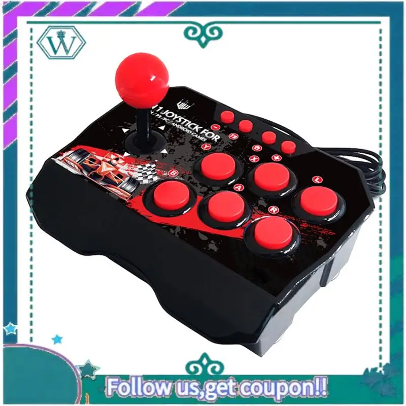 A75Q-스위치용 4-in-1 게임 조이스틱 (USB 케이블 포함) 게임 콘솔 로커 아케이드 스테이션 (닌텐도 스위치, 안드로이드 TV, PS3, PC 호환)