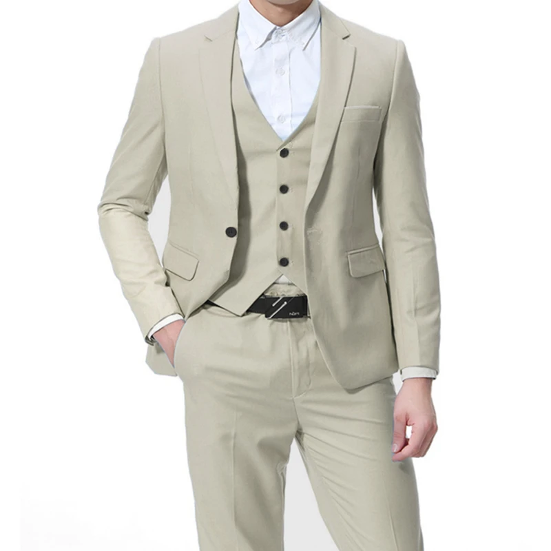 

Мужской Блейзер от известного бренда 2023, блейзер для жениха на свадьбу, модель S- 5XL, 3 предмета, облегающий деловой Повседневный смокинг, Набор Костюмов