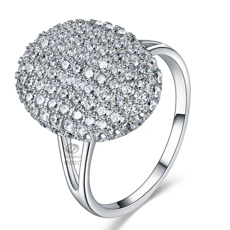 

BOCAI Real S925 Silver Women's Rring Trend Closely Inlaid with Zircon the Same Style as the Fashionable Twilight City Bella