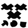 3 Pcs Haircut Template Beard Guide Hairline Baffle Beads for Shaping Tool Enhancing Card Black Pvc Man 4