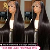 40 inch Bone Straight 13x4 13x6 360 Hd Transparen Lace Front Wig Human Hair Brazilian Pre Plucked Lace Frontal Wigs For Women 1