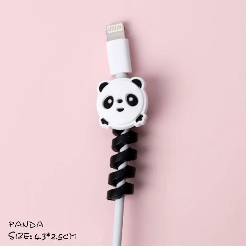 4pcs/set Cartoon Animal Cable Wire Protector Cord Wire Protection Mini Cover Charging Cable Winder Cable Wire Protector