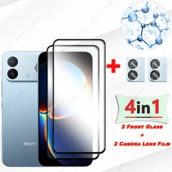 Premium Glass Screen Protector with Black Edge and Camera Lens Shield for 2 Camera Lens Film