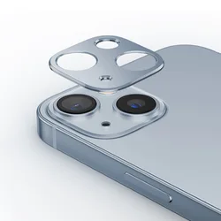 Natural Titanium Camera Lens Protection Cover - Premium Protector Accessory for iPhone 13 (Blue)
