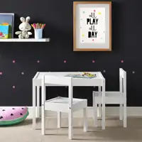 Baby Relax Hunter 3-Piece Kiddy Table & Chair Kids Set, White 1