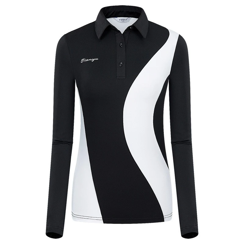 Golf Shirts for Women Autumn Winter Ladies Golf Clothes Long Sleeve T
