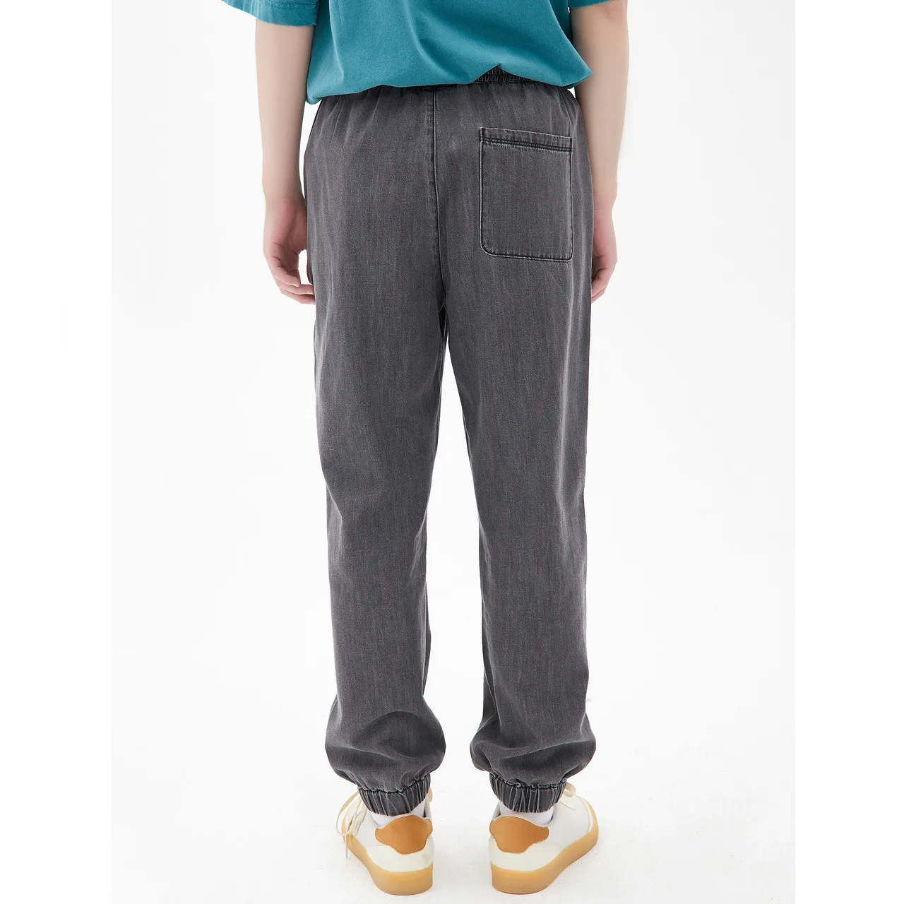 Metersbonwe Jogger Jeans Men 22 New Summer Loose Pants Male 100% Cotton Paper Bag Waist Jeans