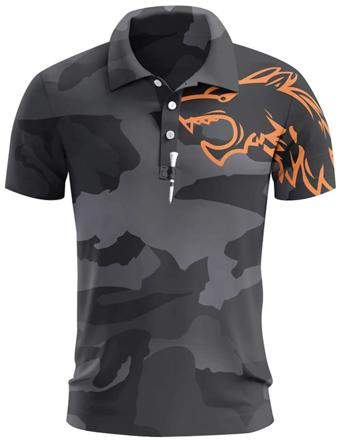 

Men's Polo Shirt Golf Shirt Button Up Breathable Quick Dry Moisture Wicking Short Sleeve Mans Clothes Summer Tennis Sportswear