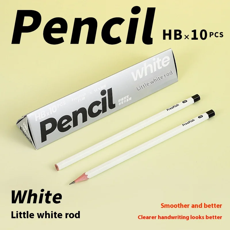 Premium Quality Wooden Lead Pencils for Smooth Writing & Artistic Drawing - Pack of 10
