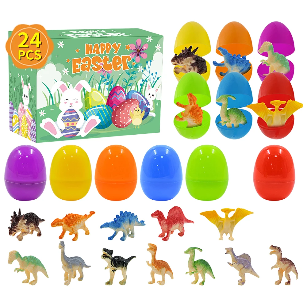 12Pcs Prefilled Easter Eggs Easter Egg Fillers Colorful Easter Basket Stuffers Filled Easter Egg Gift for Kids Toddlers
