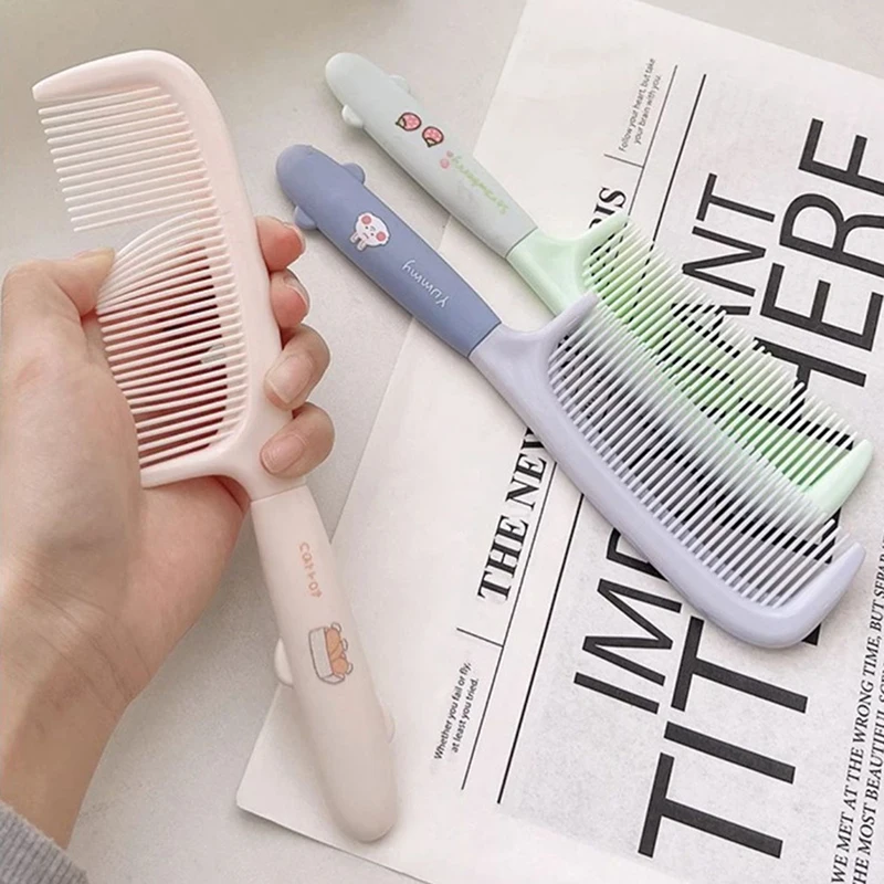 Description Picture 6 of itemCute Kawaii Cartoon Long Hair Brush Comb Princess Household Untangling Hairbrush Care Tools For Girls Women Baby