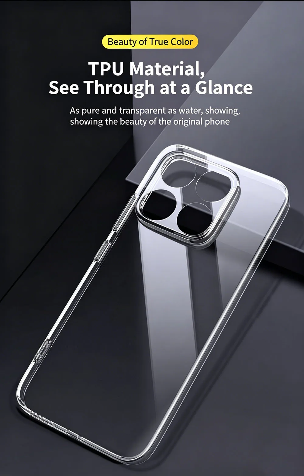 Full Camera Protection Silicone Transparent Case