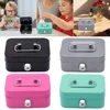 Metal Money Box with Key Lock Money Saving Box 4.53x3.78x2.28inch Coin Container Small Storage Box for Adults and Kids 1