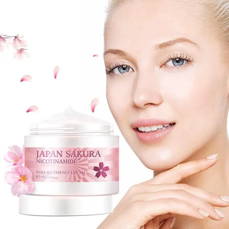 Japan Sakura Essence Cream Hyaluronic Acid Anti-Aging Winkles Serum Moisturizer Cherry Blossoms Whitening Cream Skin Care sakura gouache paint poster color golden silver opaque paint 30ml made in japan