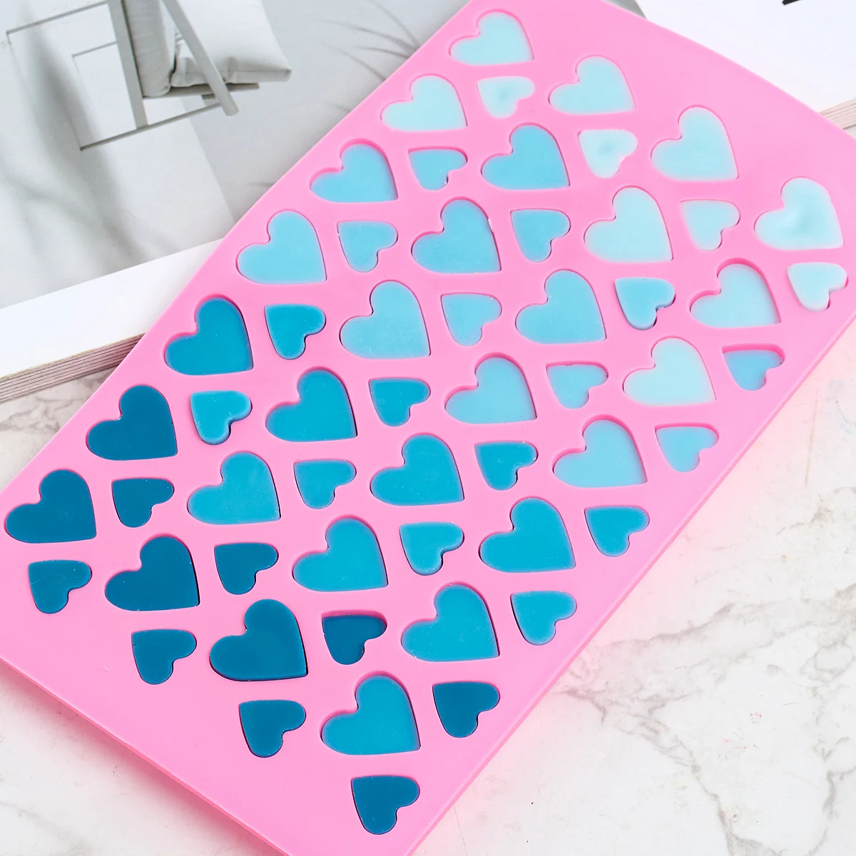 56 Compartment Heart Shape Silicone Mold DIY Large Small Love Cake Chocolate Ice Tray Baking Molds Home Holiday Decor silicone mold