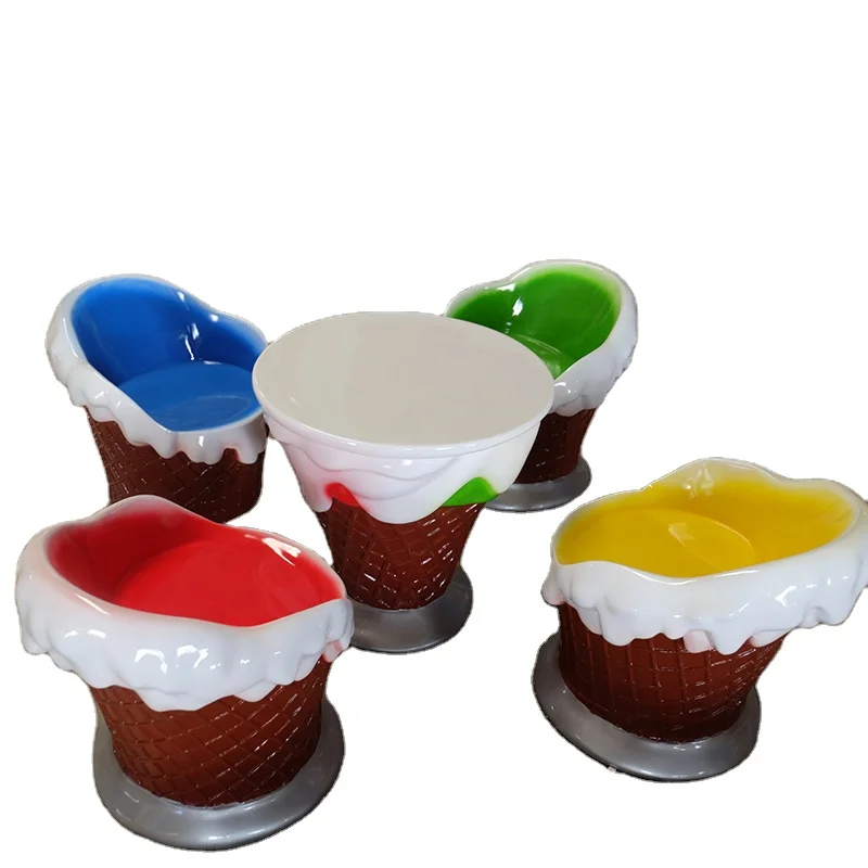 

ice cream cone chair desk decor/ ice cream chair sculptures/ ice cream art furniture sculpture
