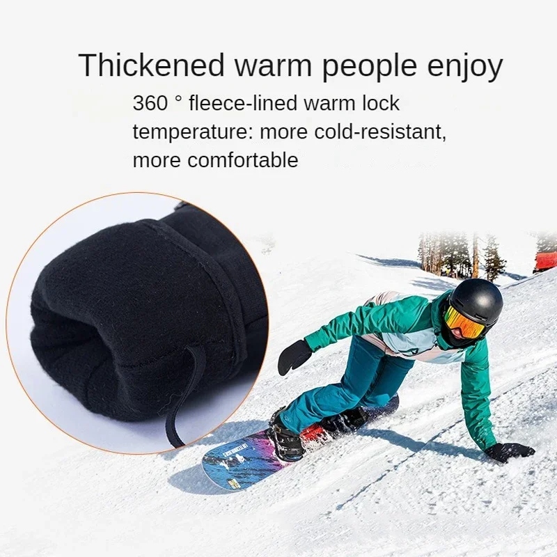Winter Skiing Gloves Waterproof Snowboarding Touch Screen Thermal Thick Snow Gloves Men Women Snowmobile Warm Mittens 3