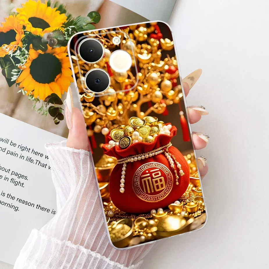 Luxury Lotus Painted Soft Silicone Case - Elegant Protective Cover