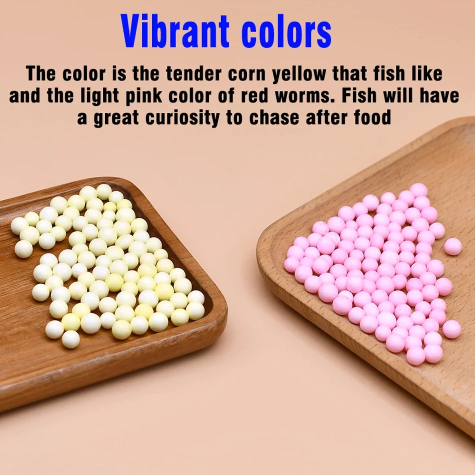 Description Picture 6 of itemMNFT 2Bottled Carp Fishing Floats Floating Water Ball Baits Meaty and Fruitacid Buoyant Particles Soft Bead Popup Fishing Bait