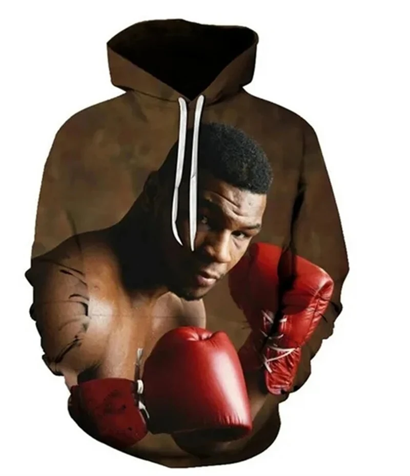 thumbnail image 1 of Sudadera con capucha para hombre con estampado 3D del campeón de boxeo Mike Tyson, nueva sudadera de moda urbana Harajuku de gran tamaño, jersey informal de manga larga, 1 of 5