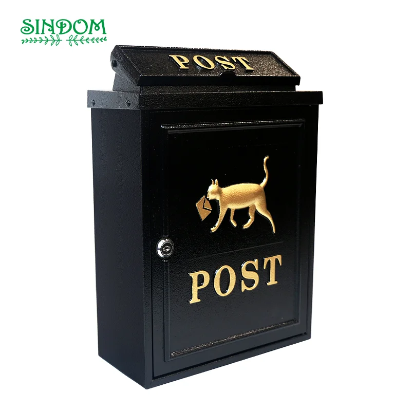 Residential Letter Cat Post Box Lockable Modern Mailbox for Wall wall mounted mailbox
