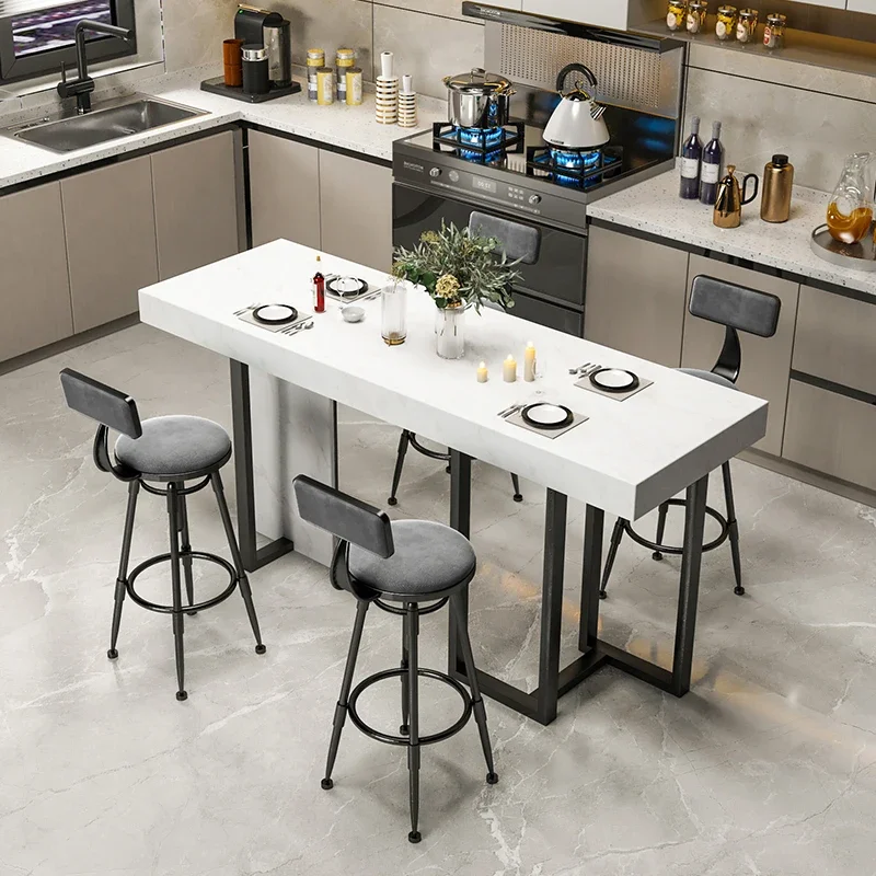 Counter Mobile Bar Table Marble White Modren Coctail Kitchen Tables Commercial Vanity Muebles De Cocina Bar Furniture CY50BT