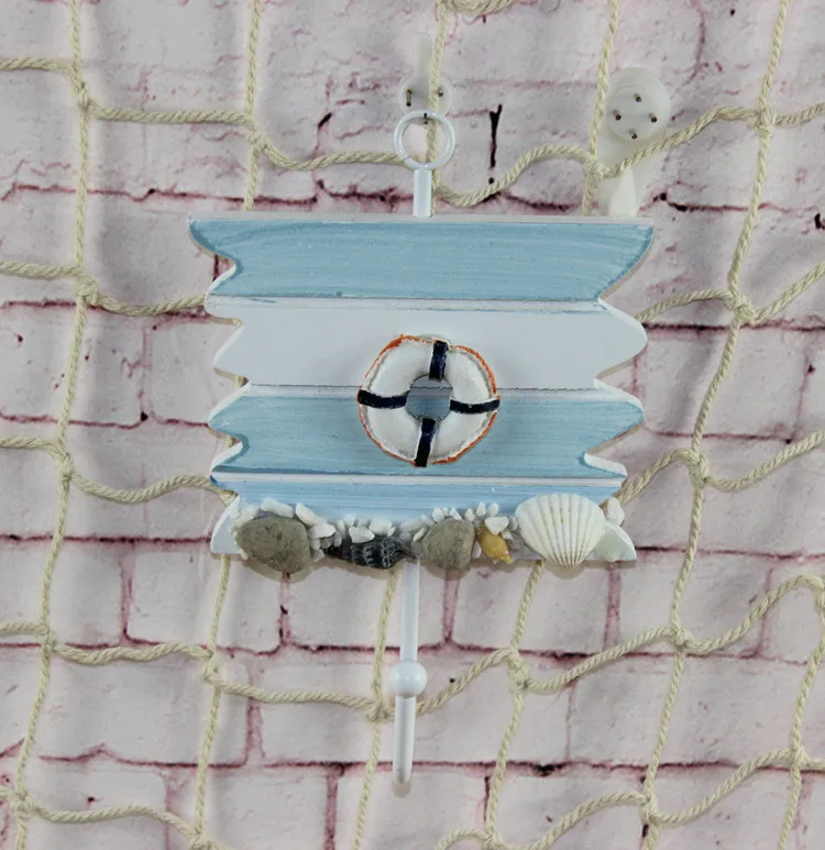 Gancio Decorativo A Forma Di Ancora - In Legno Con Cordoncino, Stile Marittimo 32.5x22cm - Foto 5