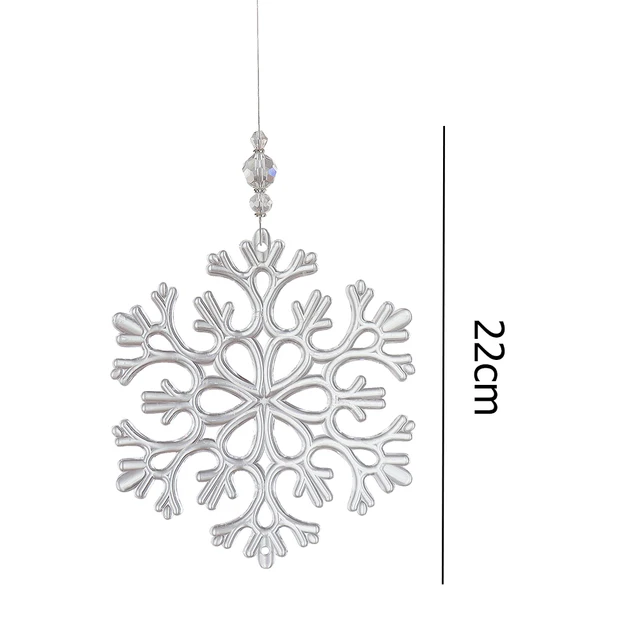 Crystal Light Collection Medál Hópehely Karácsony Fényvisszaverő Terasz Dekoráció Jelenet Elrendezés Függöny Erkély Autóhoz - Image 6