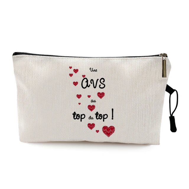 Teacher's Day Graduation Gift Cosmetic Bag Super Atsem Merci Maitresse Print Women Neceser Makeup Bag Pouch Travel Organizer Pattern 20