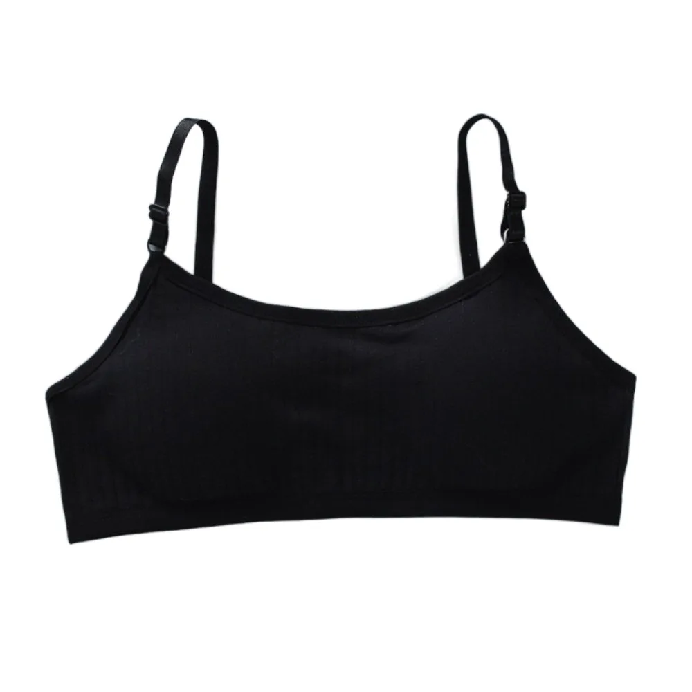 New Cotton Sports Training Bras Back Buckle Casual Children Tube Tops Underwear Elastic Developmental Bras Student