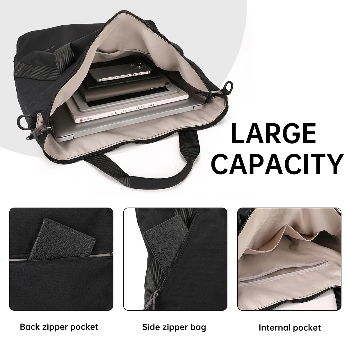 Travel Bag Large Capacity Short-Distance Travel Storage Luggage Bag Hand-Held Shoulder Bag Men's Lightweight Crossbody Sports Fitness Bag Yoga Work Student