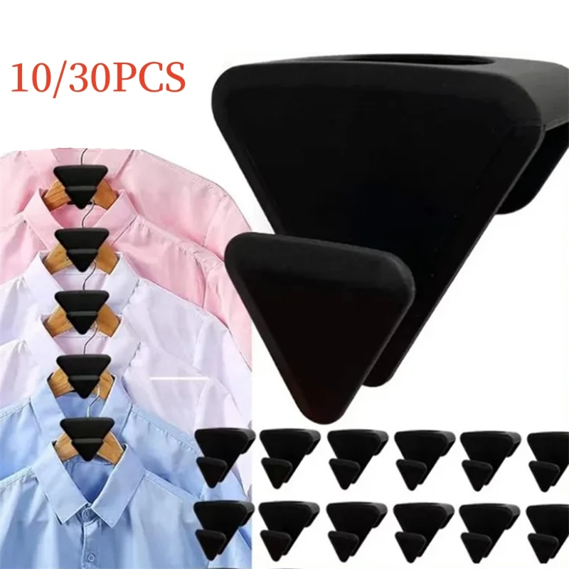 

10/30pcs Triangles Clothes Hanger Connector Hooks Wardrobe Extender Clips for Clothing Space Saving Cascading Clothes Hangers