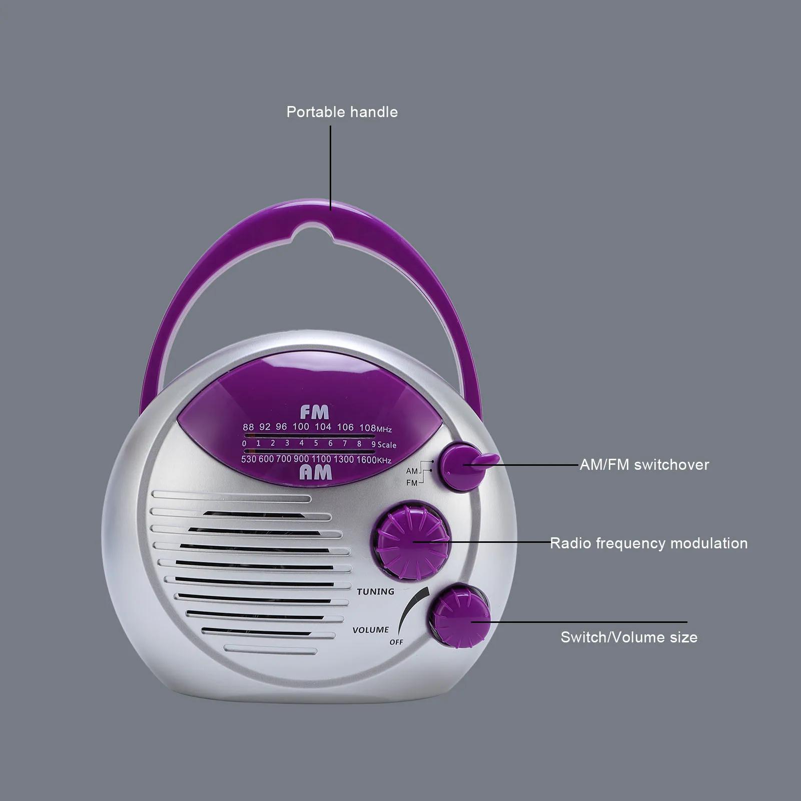 Waterproof Portable AM/FM Shower Radio