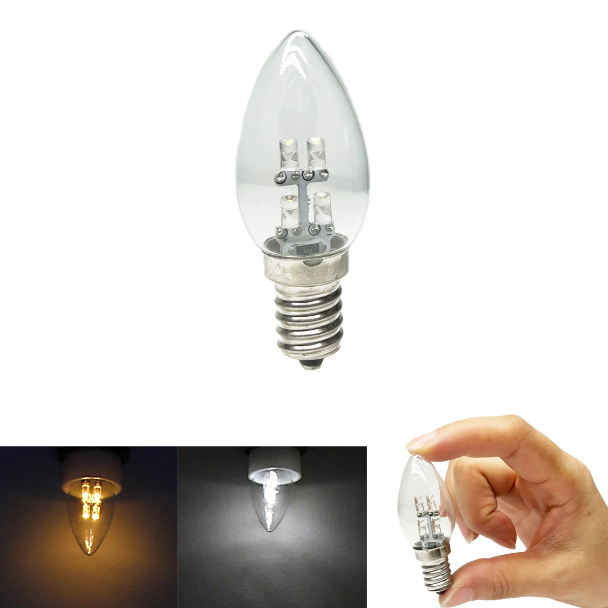 Mini E12 LED Candelabra Candle Light Bulb C22 SES Night Light Glass Buddha Lights Cold Warm White 110V 220V Replace 10W Halogen 2 pcs light bulb household vintage bulbs ceiling candelabra chandelier glass led