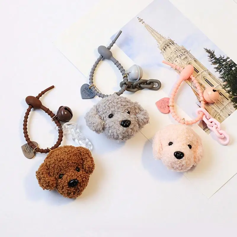 Real Lamb Fur Little White Dog Bichon Keychain Pendant Teddy Doll Backpack  Accessories Female Bag Decoration - Stuffed & Plush Animals - AliExpress