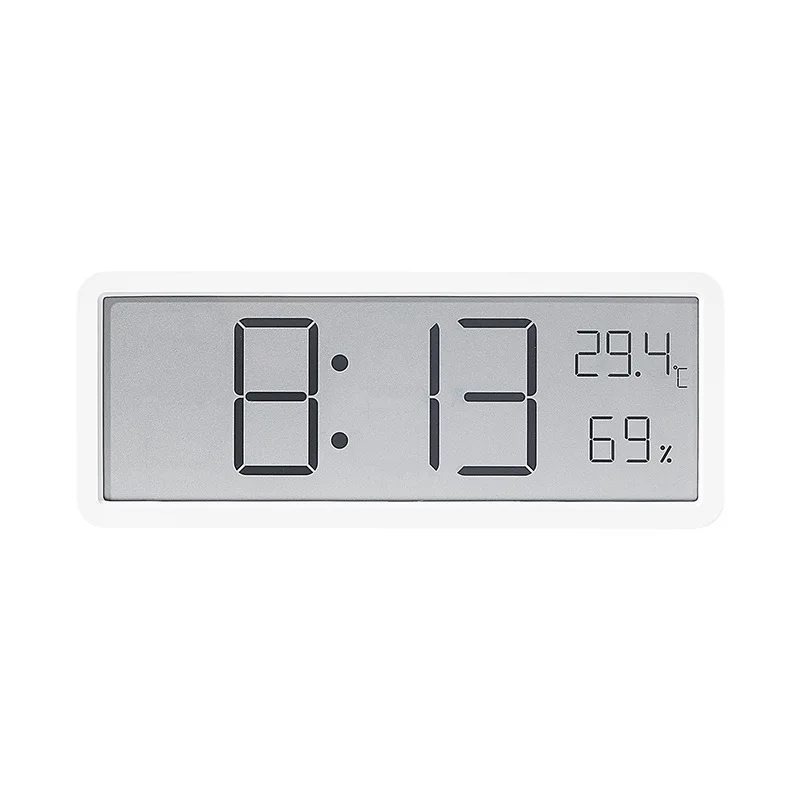 LCD Screen Digital Wall Clock Time Temperature Humidity Time Display Electronic Desktop Battery Powered