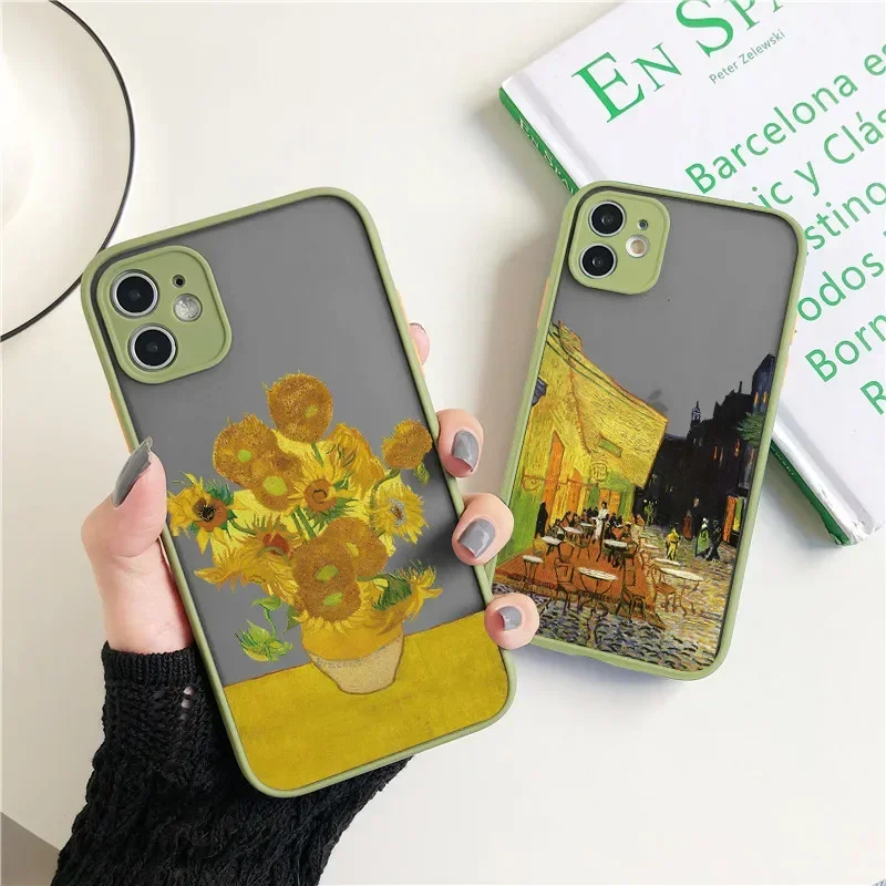Starry Sky Sunflower Art Van Gogh Oil Painting Shockproof Phone Case