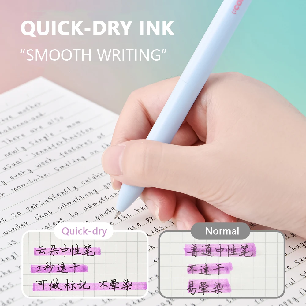 4 Pcs/Set Creative Cloud Design Gel Pen 0.5mm Black Ink Writing Pens for School Student Study Exam Stationery Supplies