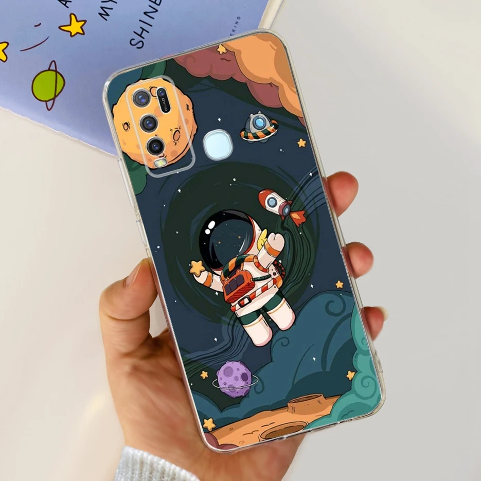 Fashionable Painted Clear Silicone Soft TPU Phone Case Cover