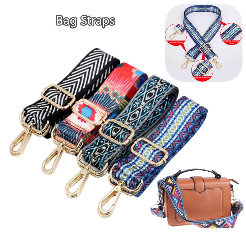 Correa de bolso para mujer, accesorios de de hombro de arcoíris extraíbles, bandolera de nailon con asa|Piezas y accesorios para bolsos| - AliExpress