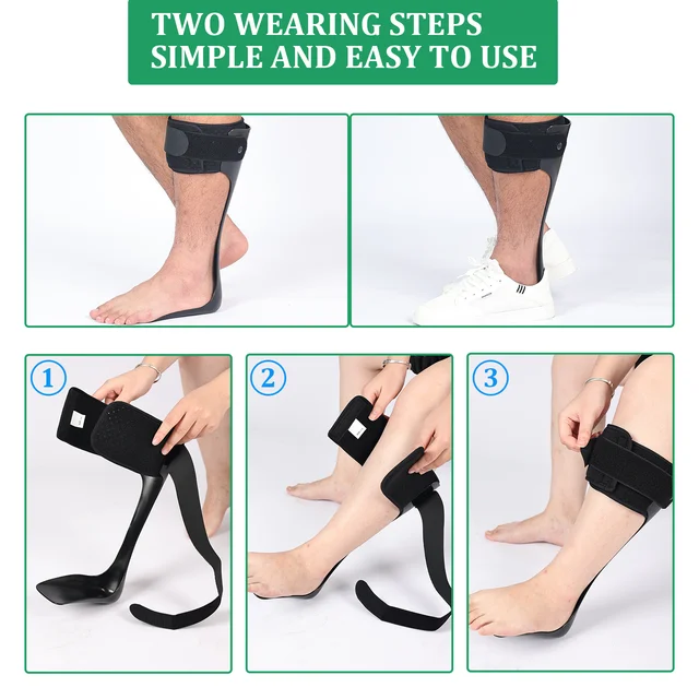 AFO Drop Foot Brace Orthosis for Walking and Exercise, Drop Brace for Men and Women，Black 5